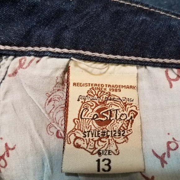 C'ESTTOI WOMEN'S JEANS SZ 13 JEWELED POCKETS - Picture 6 of 8